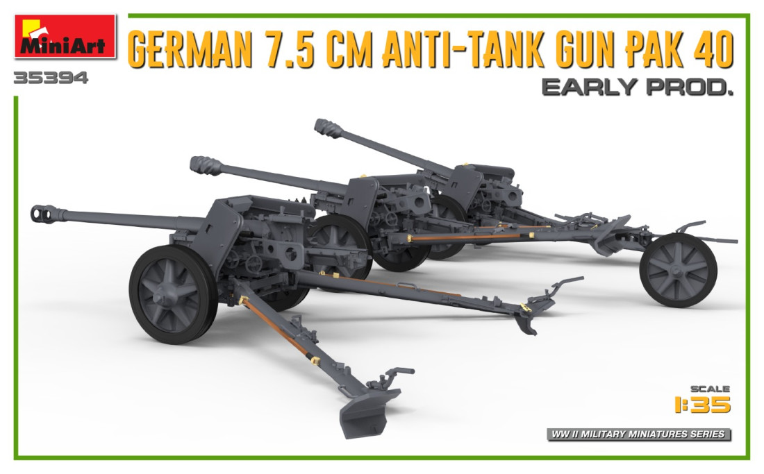 Miniart German Cm Anti Tank Gun Pak Early