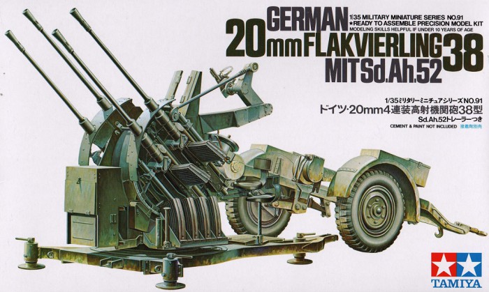 1 35 mm German Flakvierling 38 With Sd Ah 52