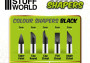 Silikonové štětce Colour Shapers Black Firm, velikost 0 (5 ks)