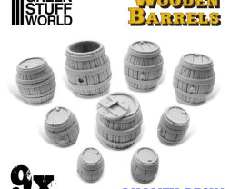 Resin Wooden Barrels – resinové dřevěné sudy (9 ks)