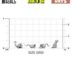 3D Printed Set Small Rits – 3D tištěné malé krysy (25 ks)