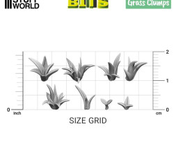 3D Printed Set Grass Clumps - 3D printed grass clumps (40 pcs)