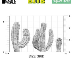 3D Printed Set Saguaro Cactus – 3D tištěný kaktus Saguaro (15 ks)