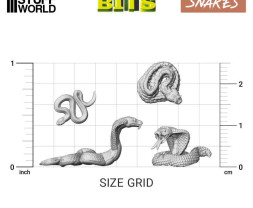 3D Printed Set Snakes - 3D printing of snakes (15 pcs)