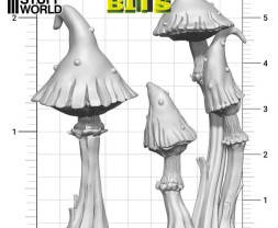 3D Printed Set Goblin Mushrooms XL - 3D printed mushrooms XL (6 pcs)