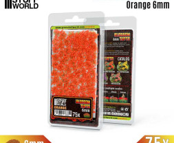 Blossom Tufts – Self-Adhesive Flowers Orange, 6mm (75 pcs)