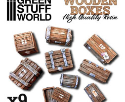 Wooden Boxes Set - Set of wooden boxes (9 pcs)