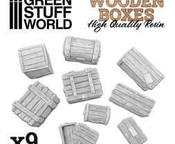 Wooden Boxes Set - Set of wooden boxes (9 pcs)