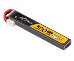 Gens Ace LiPo Tattu Serie - 1S 300mAh 3.8V 75C 1S1P 1.14Wh Lipo Battery Pack with JST plug for micro drones