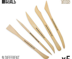 Wooden Modeling Tools (5 pcs)