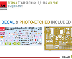 1:35 German 3t Cargo Truck 3,6-36S Mid PMQ600-Type