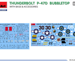 1:48 Republic P-47D Bubbletop w/ Base & Accessories (Big Set)