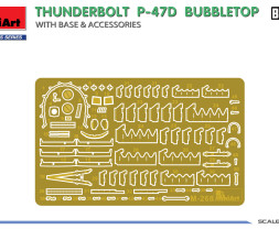 1:48 Republic P-47D Bubbletop w/ Base & Accessories (Big Set)