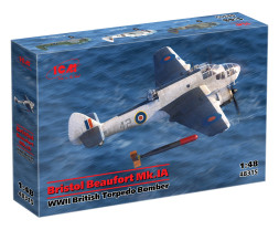 1:48 Bristol Beaufort Mk.IA British WWII torpedo bomb