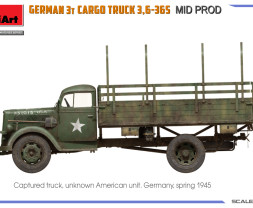 1:35 German 3t Cargo Truck 3,6-36S Mid Production