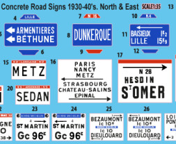 1:35 French Concrete Road Signs 1930–40's (North & East)