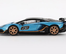 1:64 Lamborghini Aventador SVJ 63 Blu Aegir