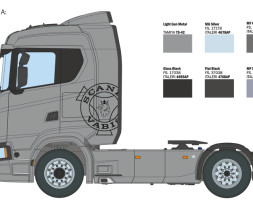 1:24 Scania S770 4x2 Normal Roof ″Grey Cab″